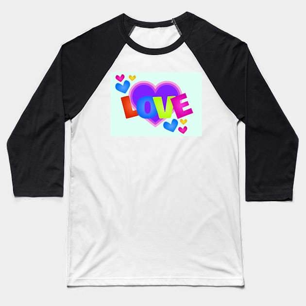 Love written in lovely way Baseball T-Shirt by Montanescu